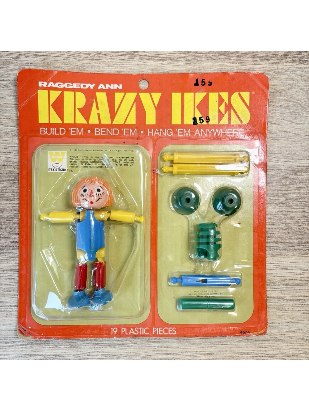 Krazy Ikes Raggedy Ann Sealed In Original Box Whitman Made Hong Kong - Vintage